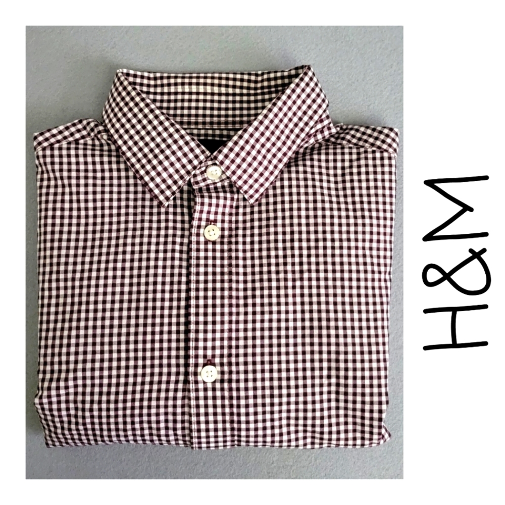 H&M Checkered Pattern Dress Shirt